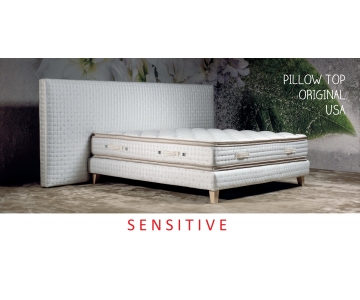 Materasso Altrenotti Sensitive 800 molle + Gel Memory 2 pillow top Usa Cotone Makò H.28