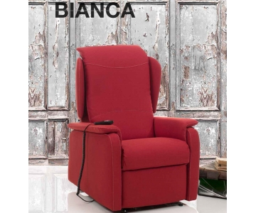 Iva 4% Poltrona Relax Lift (Alzapersona) 2 motori con Maniglione mod. Bianca