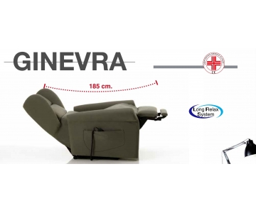 Poltrona Relax Lift (Alzapersona) 2 motori, Roller, doppia pediera mod. Ginevra