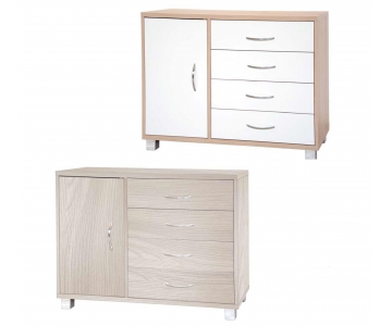 MOBILE CONTENITORE, 4 CASSETTI + 1 ANTA 78x98x40