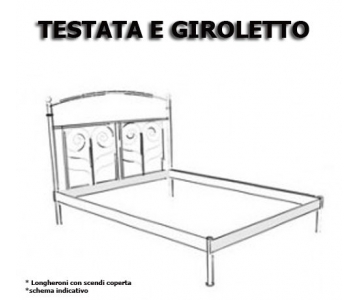 Letto in Ferro battuto Nero Grafite - art. TVR