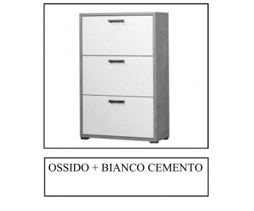 SCARPIERA 3 ANTE 116x75x33 Grigio e Bianco