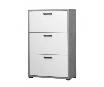 SCARPIERA 3 ANTE 116x75x33 Grigio e Bianco