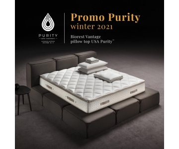 Materasso Altrenotti Vantage Purity 800 Molle + Memory Gel, Pillow Top USA H.26