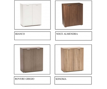 MOBILE SCARPIERA 2 ANTE BATTENTI 2 RIPIANI 85x75x38