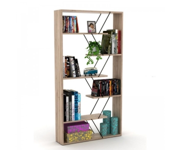 MOBILE LIBRERIA SCAFFALE SOGGIORNO UFFICIO 6 RIPIANI BIANCA 84x24xH.157