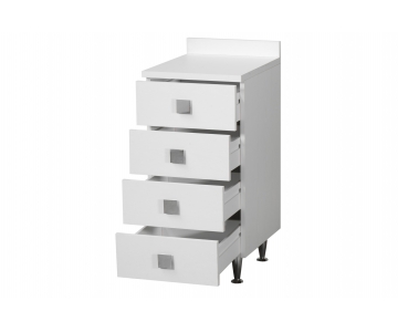 Mobile Cassettiera 4 cassetti in Bianco Frassino, cm 40x50 H.81