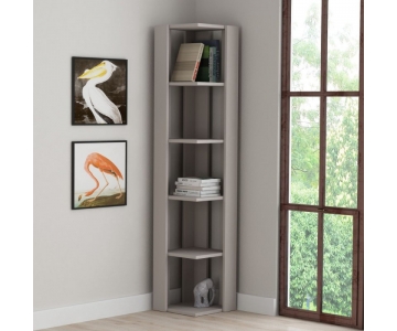 MOBILE ANGOLARE LIBRERIA 5 RIPIANI ANTRACITE 34x34xH.161
