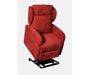 Poltrona Relax 2 Motori, Alzata verticale 15 cm, Braccioli Removibili, Roller, Doppia Pediera estendibile, mod. Ginevra