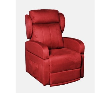 Poltrona Relax 2 Motori, Alzata verticale 15 cm, Braccioli Removibili, Roller, Doppia Pediera estendibile, mod. Ginevra
