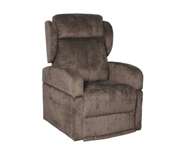 Poltrona Relax 2 Motori, Alzata verticale 15 cm, Braccioli Removibili, Roller, Doppia Pediera estendibile, mod. Ginevra