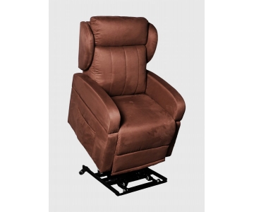 Poltrona Relax 2 Motori, Alzata verticale 15 cm, Braccioli Removibili, Roller, Doppia Pediera estendibile, mod. Ginevra