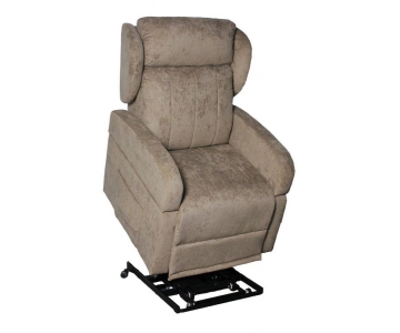 Poltrona Relax 2 Motori, Alzata verticale 15 cm, Braccioli Removibili, Roller, Doppia Pediera estendibile, mod. Ginevra