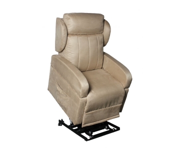 Poltrona Relax 2 Motori, Alzata verticale 15 cm, Braccioli Removibili, Roller, Doppia Pediera estendibile, mod. Ginevra