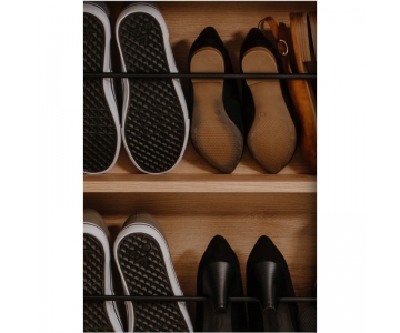 SCARPIERA 2 ANTE E 8 RIPIANI, 24 PAIA DI SCARPE, BIANCA E ROVERE