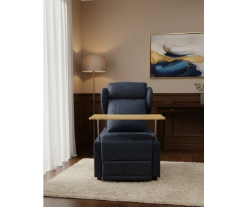 Poltrona Relax 2 Motori, Alzata verticale 15 cm, Braccioli Removibili, Roller, Doppia Pediera estendibile, mod. Ginevra