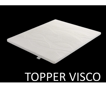 Topper Relax Visco, tessuto quattro stagioni Sfoderabile, Lastra in memory, H5