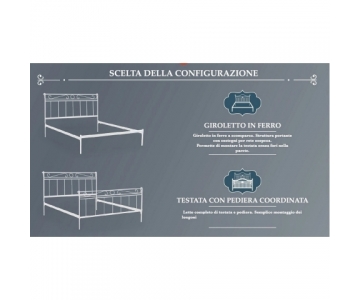 Letto in Ferro battuto Bianco Satinato - art.ALC04