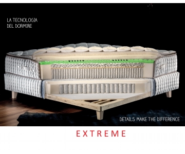 Materasso Altrenotti Extreme 6000 MicroMolle + Caucciù Pillow Top USA Cotone Makò H.30