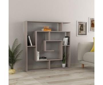 MOBILE LIBRERIA INTERPARETE SOGGIORNO SALOTTO OPENSPACE UFFICIO PORTA ACCESSORI 125x22 H129 TORTORA